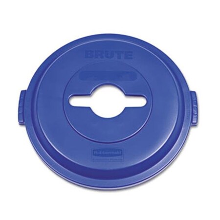 Rubbermaid Commercial Rubbermaid Commercial 1788380 Single Stream Recycling Top for Brute 32 gal Containers; Blue 7338106
